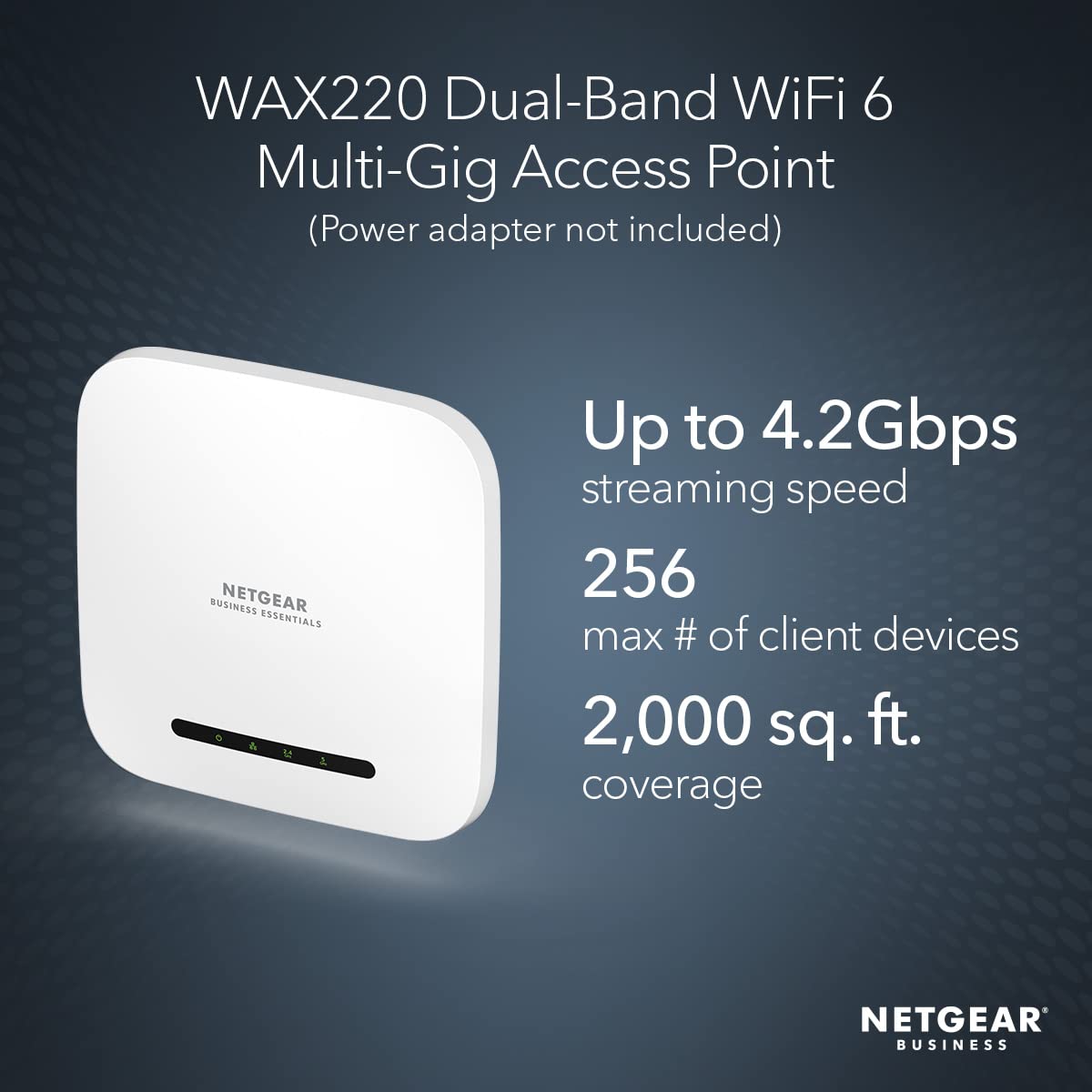 NETGEAR Wireless Access Point (WAX220) - WiFi 6 Dual-Band AX4200